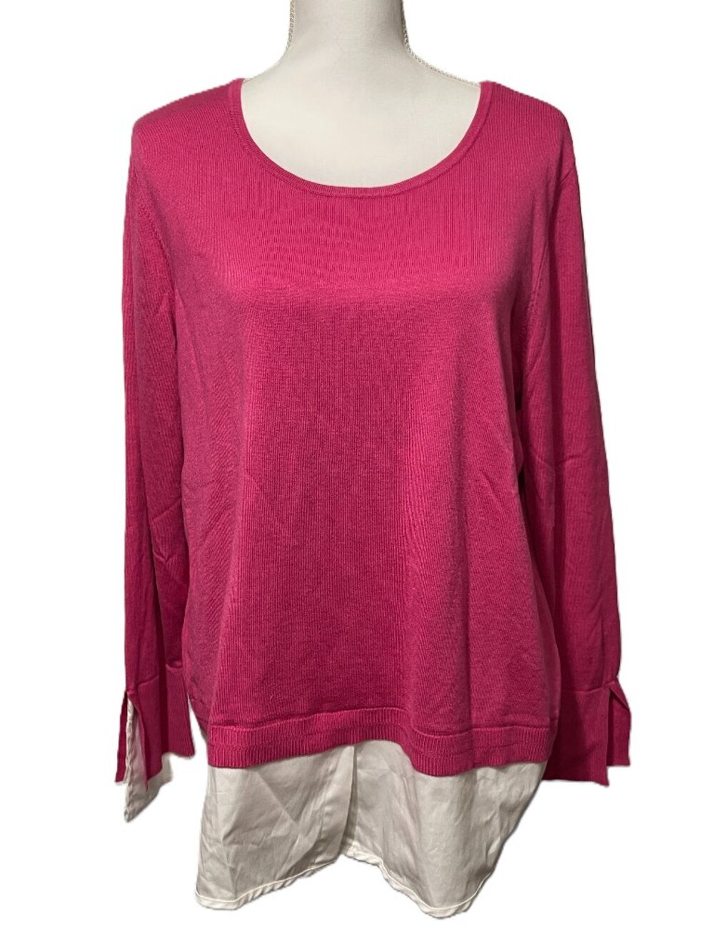 NWT Chico's Pink Blose, Soft and Lightweight, long sleeve with shirt accents